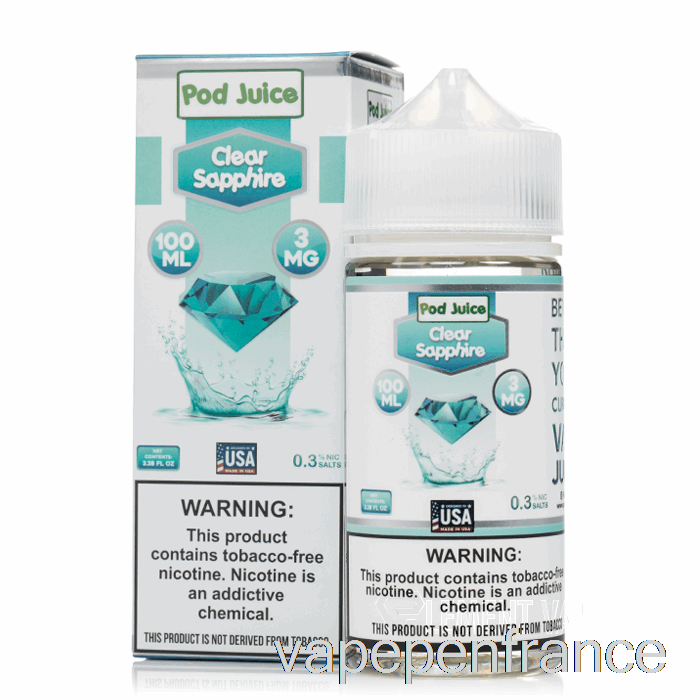 Saphir Clair - Jus De Dosette - Stylo Vape 100 Ml 0 Mg